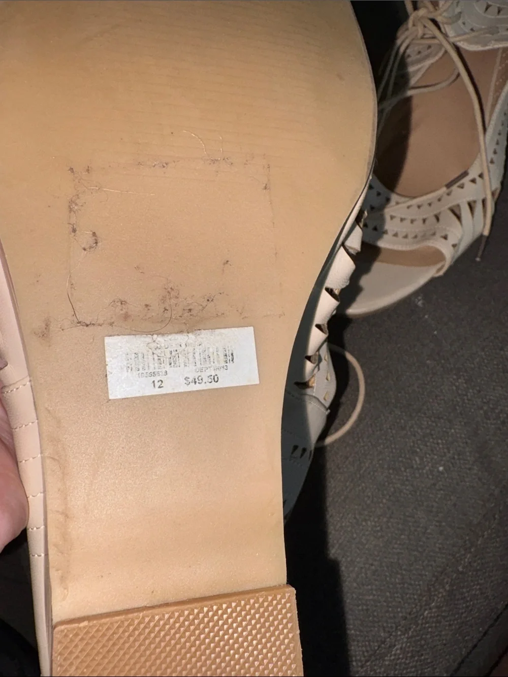 Torrid taupe lace up heels
